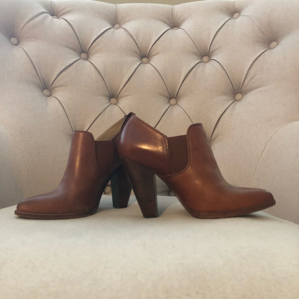 Frye booties brown size 6.